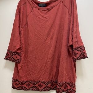Pendleton Wool Women’s Extra Large Aztec Orange Stretch Tunic